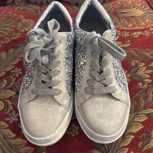 Women's Silver Glitter Mossimo Sneakers Size 8